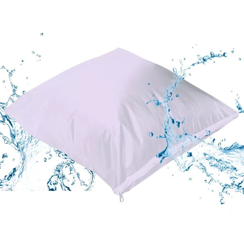 Capa de Almofada IMPERMEÁVEL Anti - Ácaro c/ Zíper 45x45 Branco Promoção
