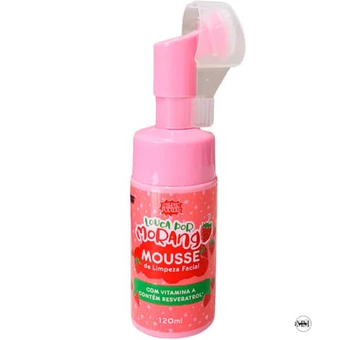 Mousse de Limpeza Facial com Escova Louca por #Melancia #Morango #RosaMosqueta #SuperPoderes+ BRINDE