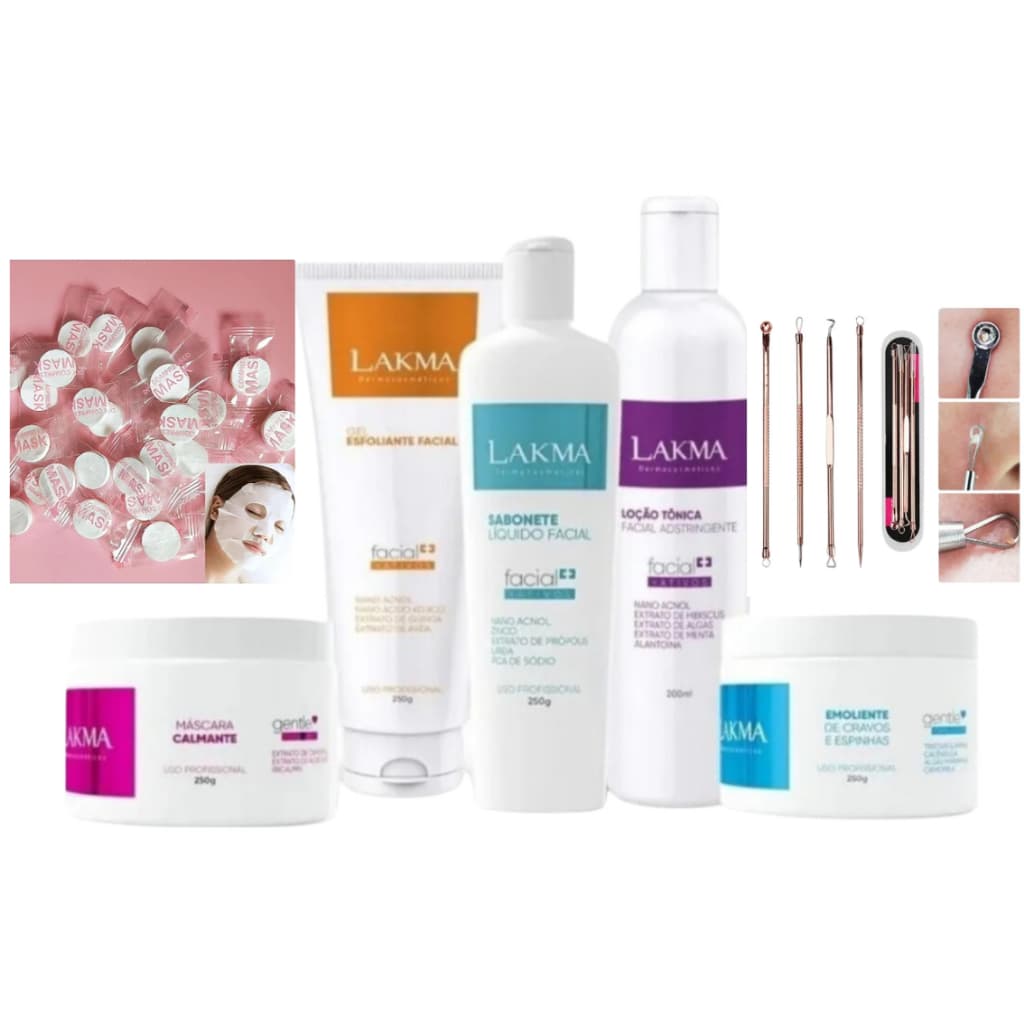 Kit Limpeza De Pele Lakma 5 Produtos Skin care