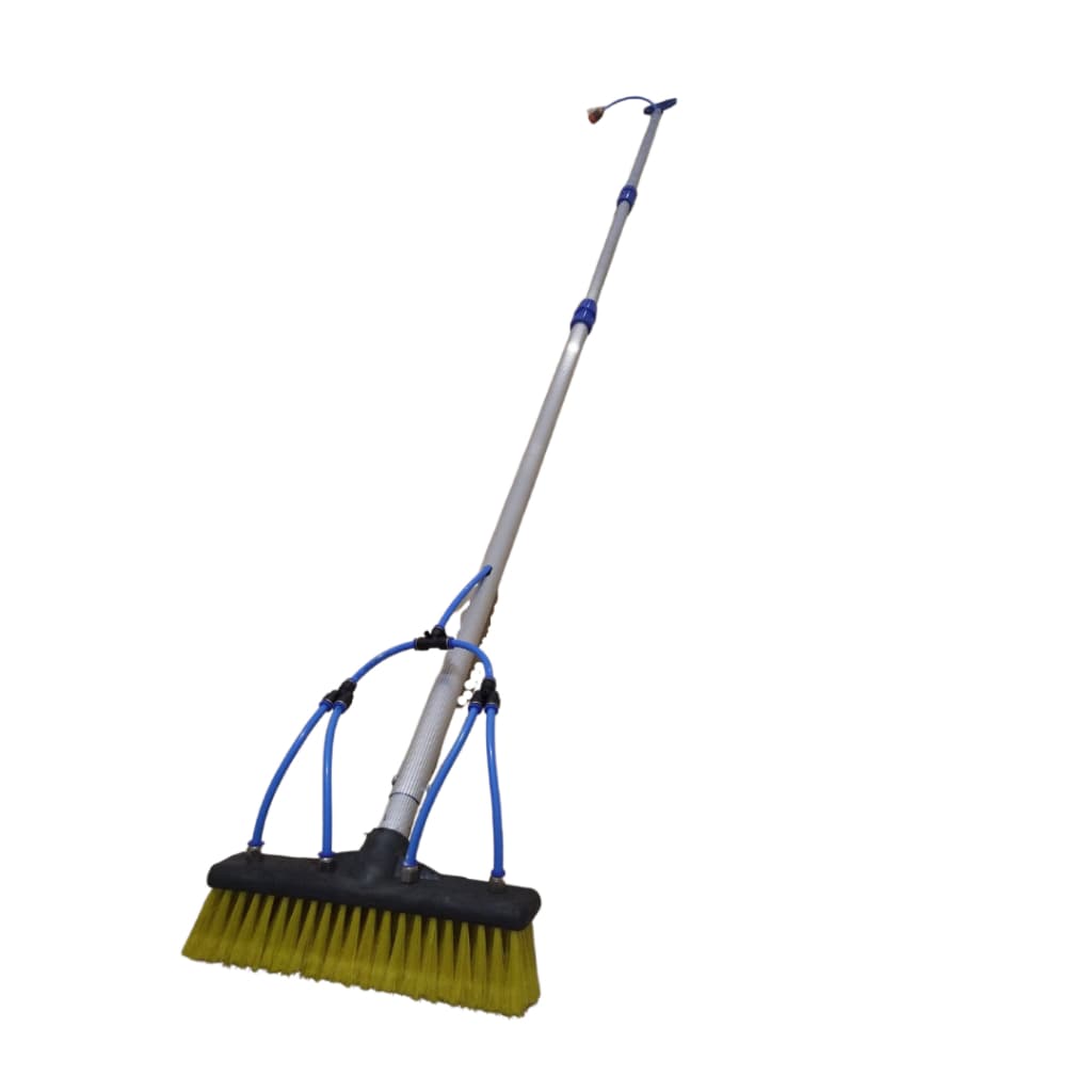Vassoura 30cm para limpeza de placas solares incluso cabo de 3 metros 4 jatos de água