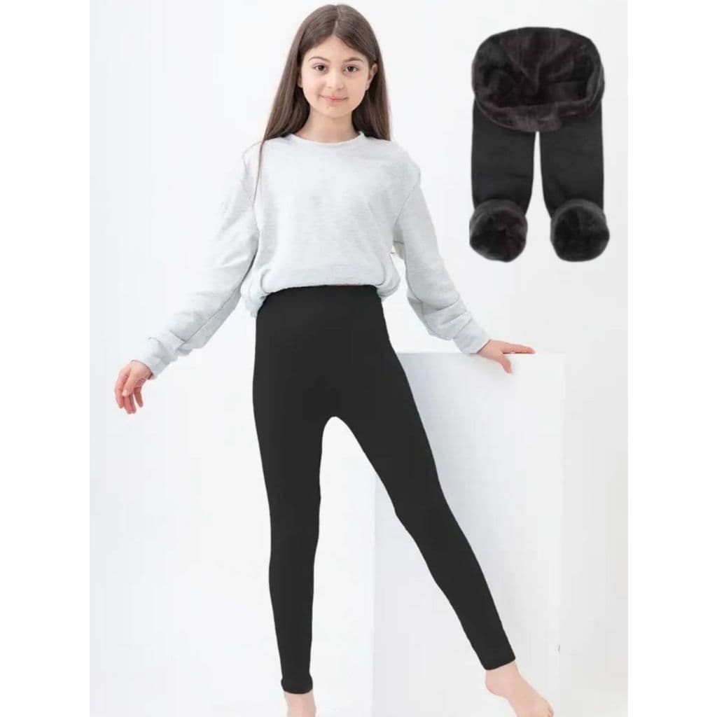 Calça Legging peluciada INFANTIL e JUVENIL e CRIANÇA peluciada por dentro Legging Flanelada cintura alta