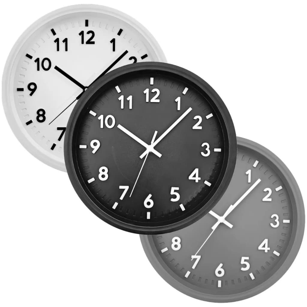 Relogio Decorativo de Parede 30cm Grande Moderno Redondo Sem Barulho Decoracao Casa Cozinha Sala