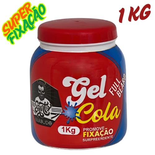 Gel Cola Santo Barbudo 1 Kg Super Fixação Para Cabelo ou Barba