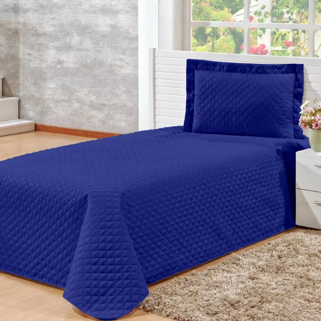 Cobre-Leito Solteiro 2 Peças | Estampas Masculinas Modernas | Cama, quarto - Matelado (sem costura)