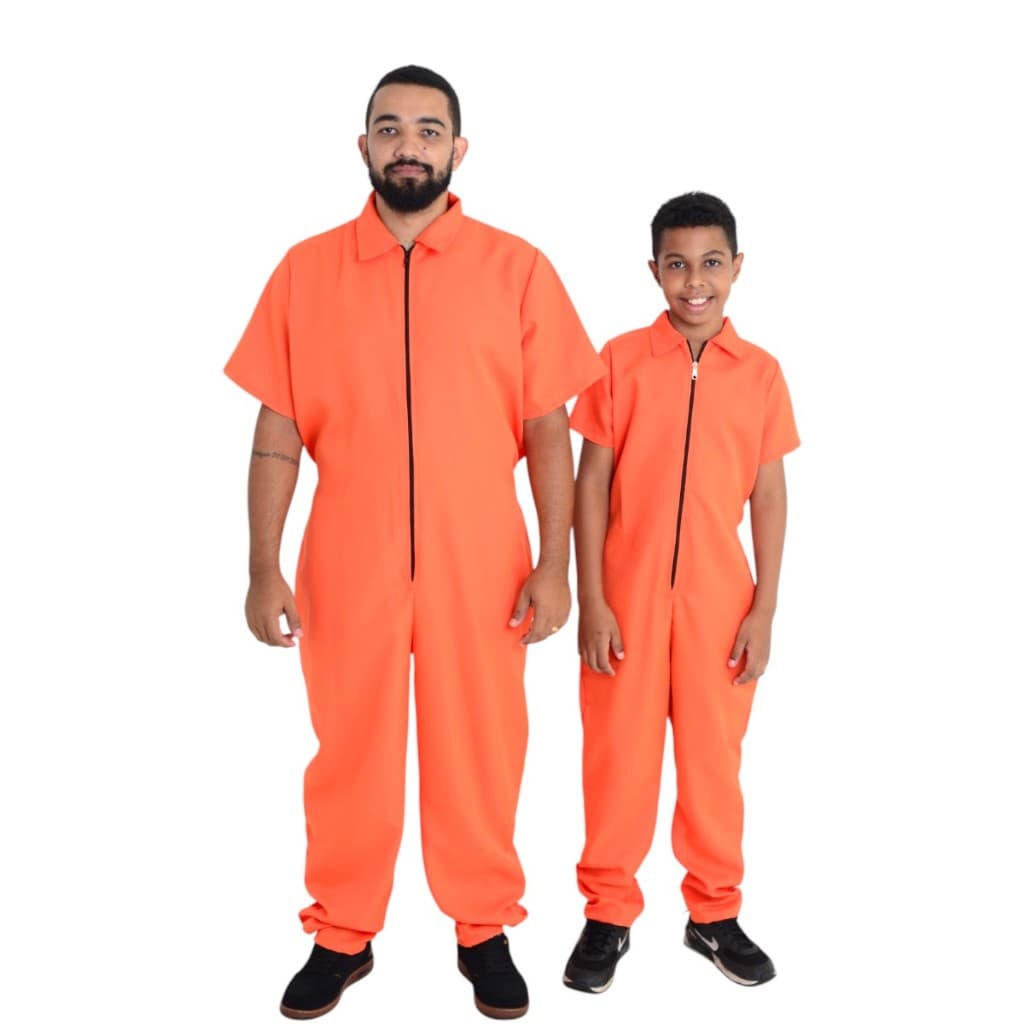 Fantasia de Presidiário - Prisão - Adulto e Infantil - Cosplay Macacão