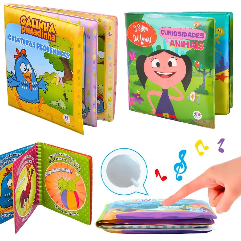 Livro de Banho Bebe Infantil Galinha Pintadinha Show da Luna Fisher Price