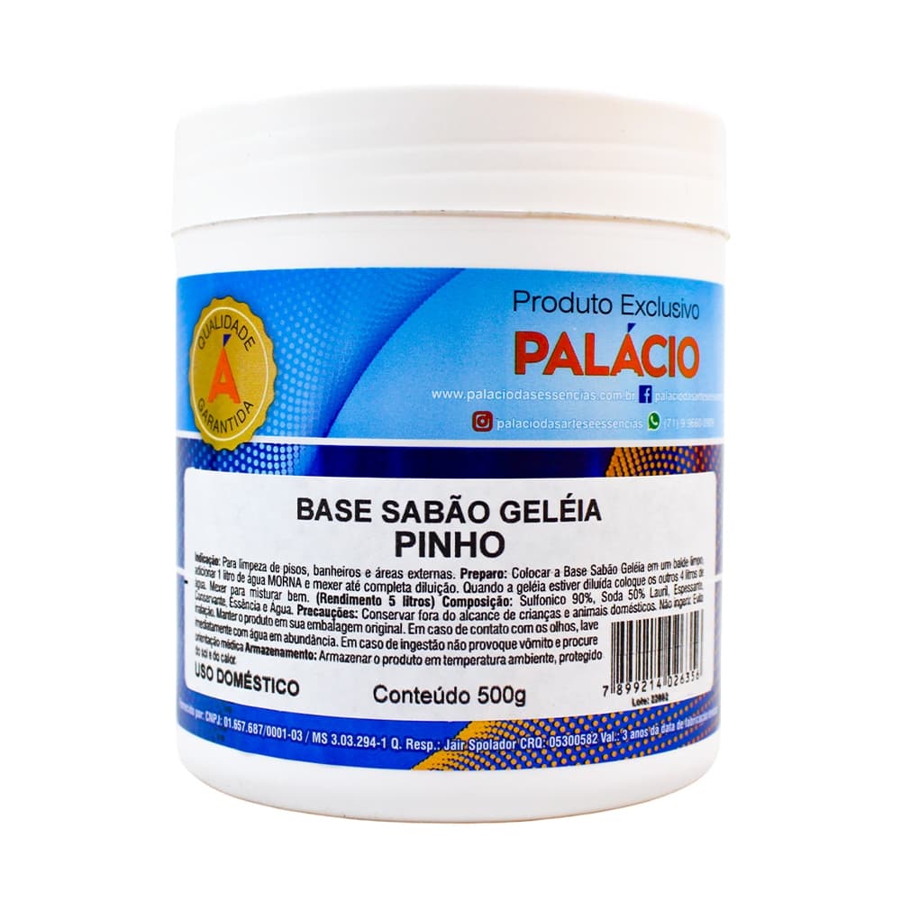 Base Sabão Geleia Pinho (para limpeza de pisos, banheiros e áreas externas) – 500 g