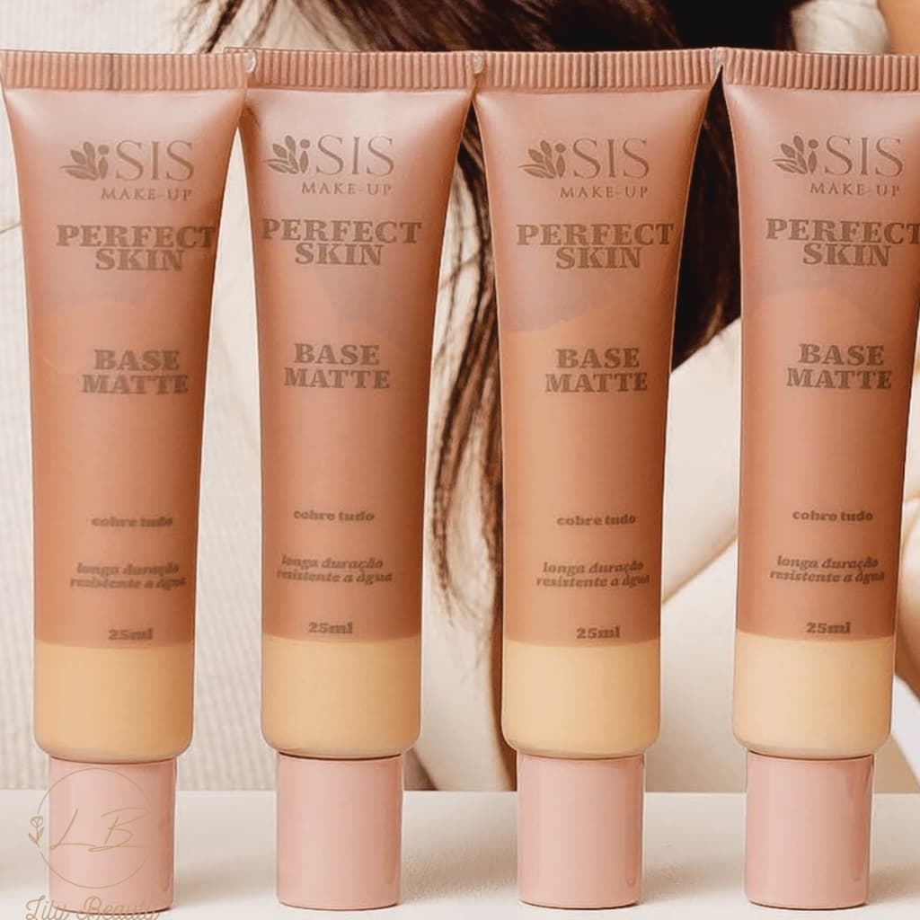 Base Perfect Skin Alta Cobertura a Prova d´água Resistente ao Atrito e Suor - Isis Makeup