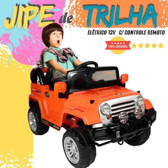 CARRO ELÉTRICO INFANTIL JIPE DE TRILHA 12V BEL C/ CONTROLE REMOTO