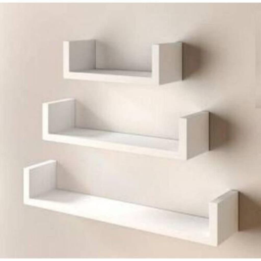 Kit 3 Nichos 50/40/30cm Prateleira de Parede MDF