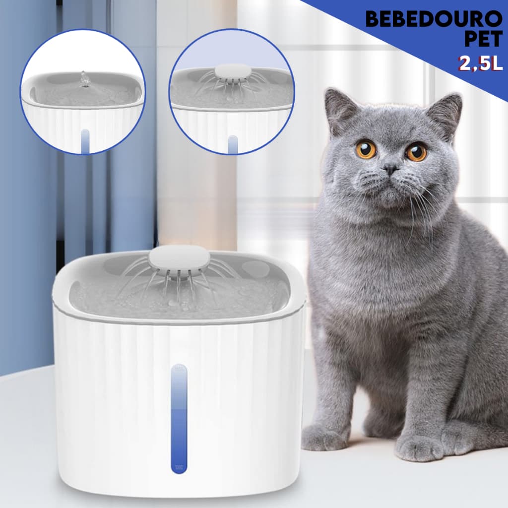 Bebedouro Elevado Para Pets Fonte de Água Automática - Mazzal