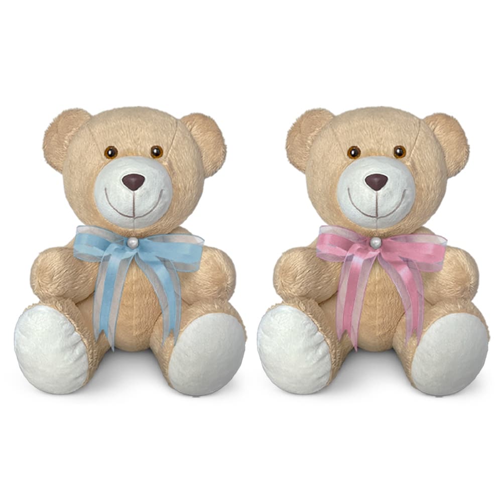 Kit 2 Ursinhos De Pelúcia Para Chá Revelação Decoração Enfeite - 20cm