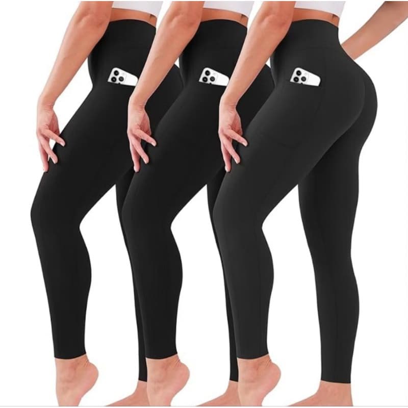 Kit 2 Calça Legging c/ bolso para corrida caminhada Academia Feminino