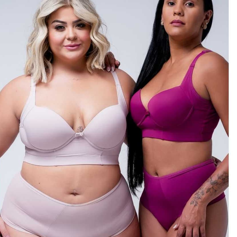Sutia Reforcado Corpo Nu REF 549 PLUS SIZE Alca Larga Bojo e Aro  Tamanhos 46 ao 52