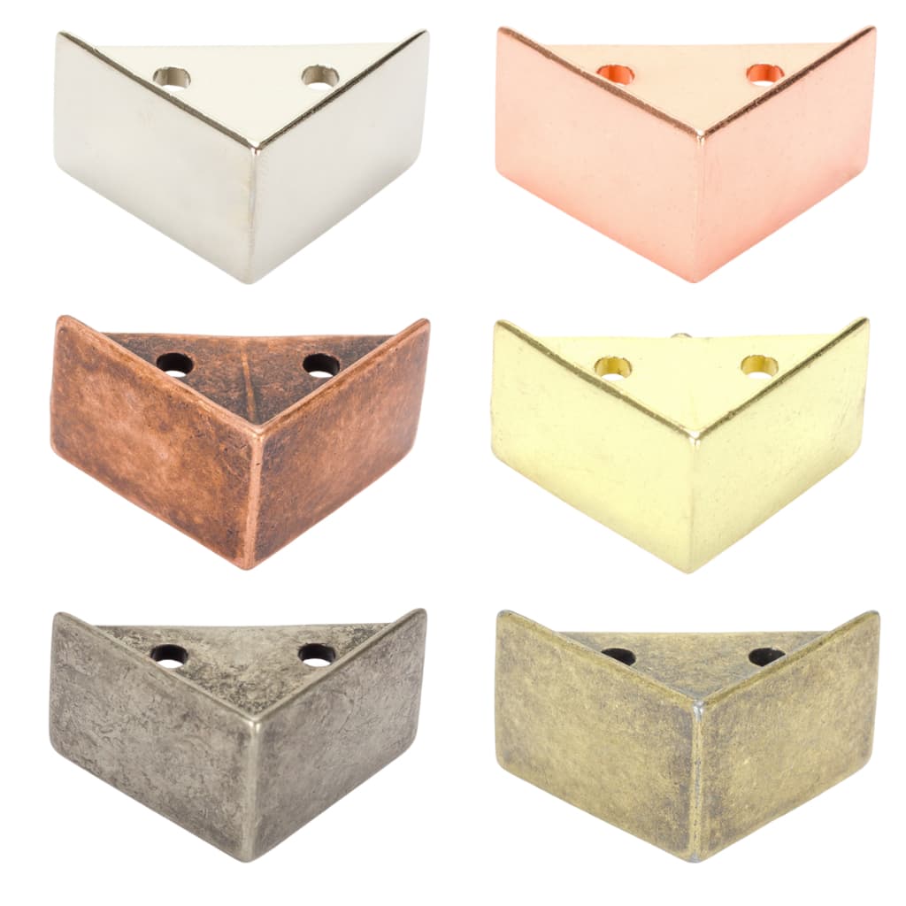 Kit 4 Pezinho Quadrado Metal Decoração Caixas Bandejas Mdf Espelho Vidro + Parafusos Artesanato