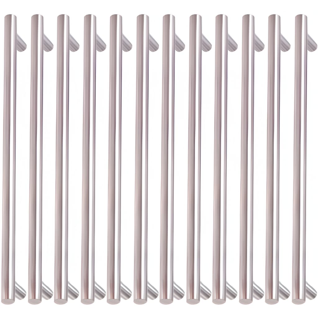 Kit 12 Puxador Móveis Haste Redonda Inox Escovado 64/96/128/160/192mm