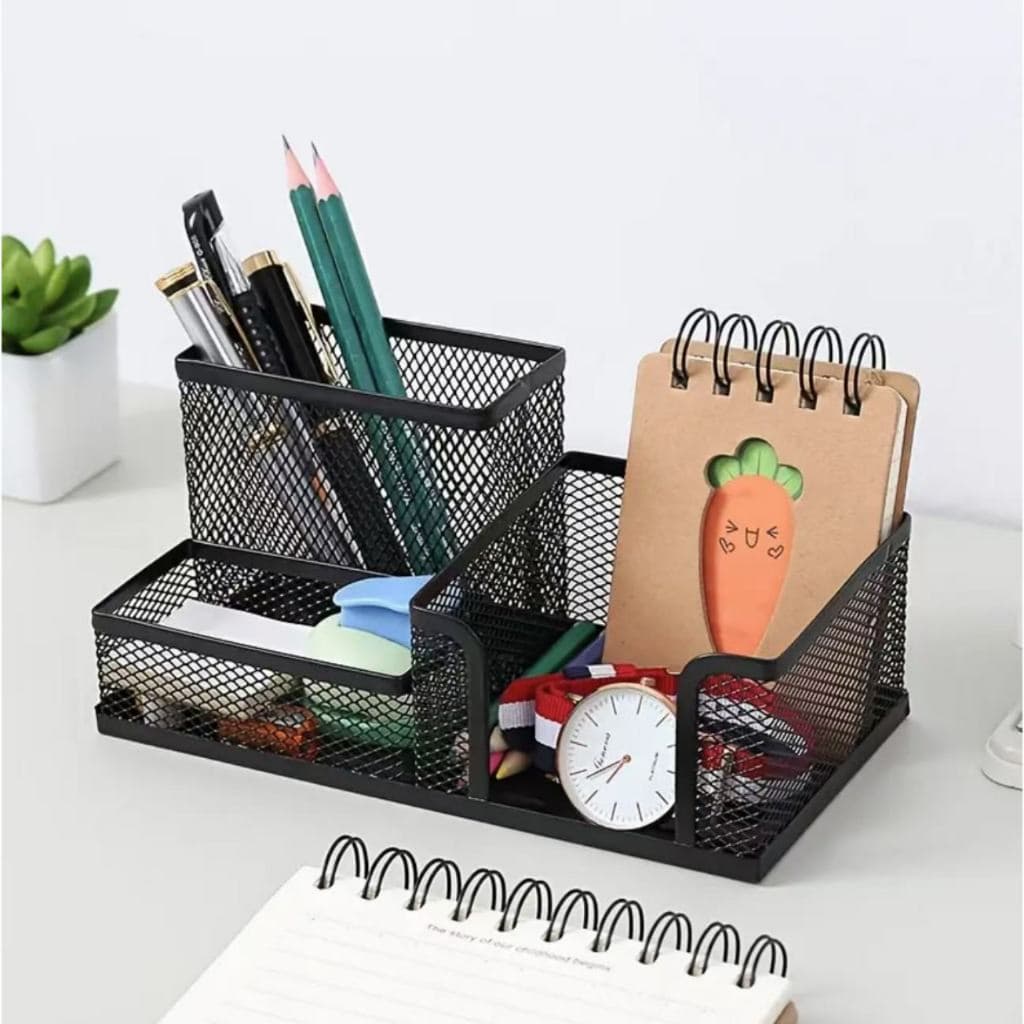 PORTA CANETA ORGANIZADOR PARA MESA DE METAL ARAMADO