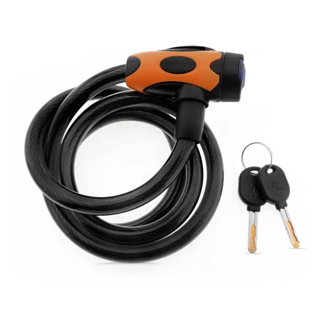 Trava GP Tech Cabo Espiral Capacete 12x120 12x150 Cadeado Antifurto