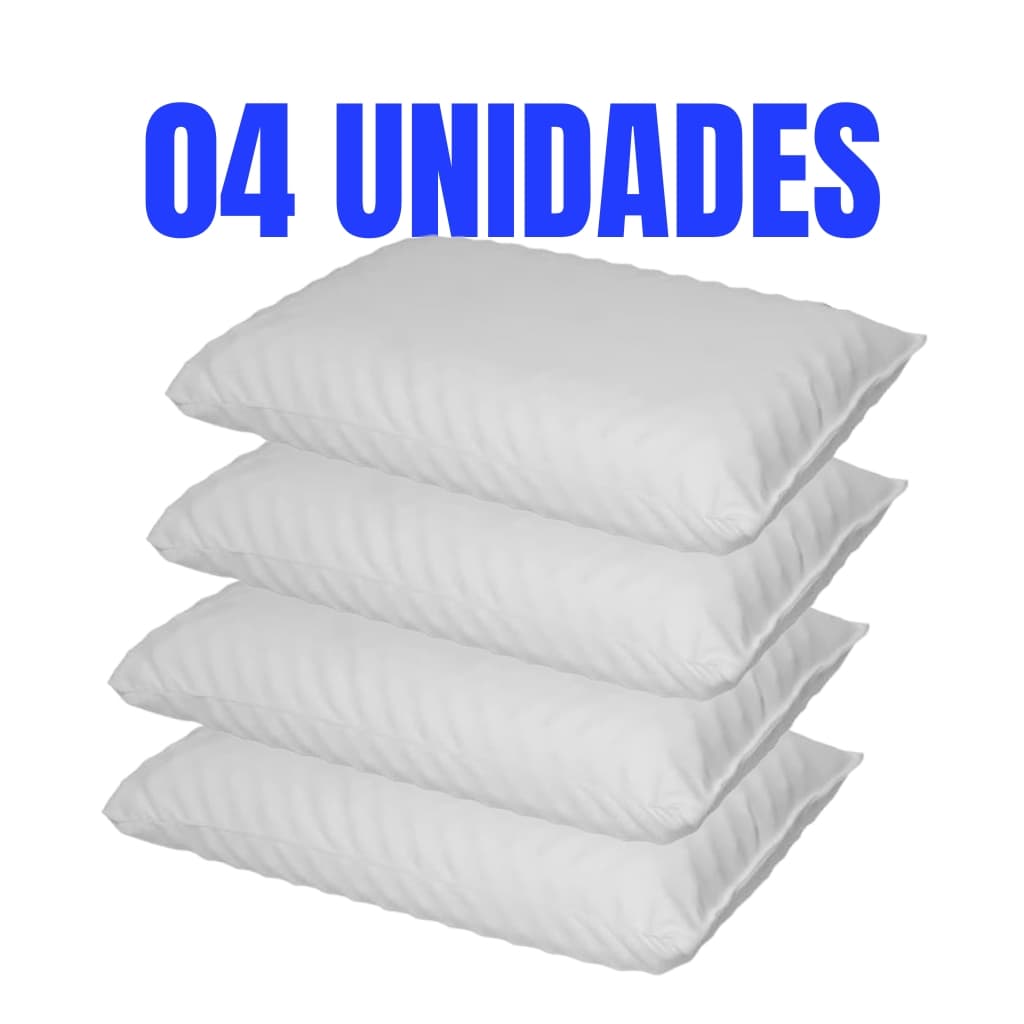 Kit 04 Travesseiros Magnético Ortopédico Com Infravermelho Longo Terapêutico Soft