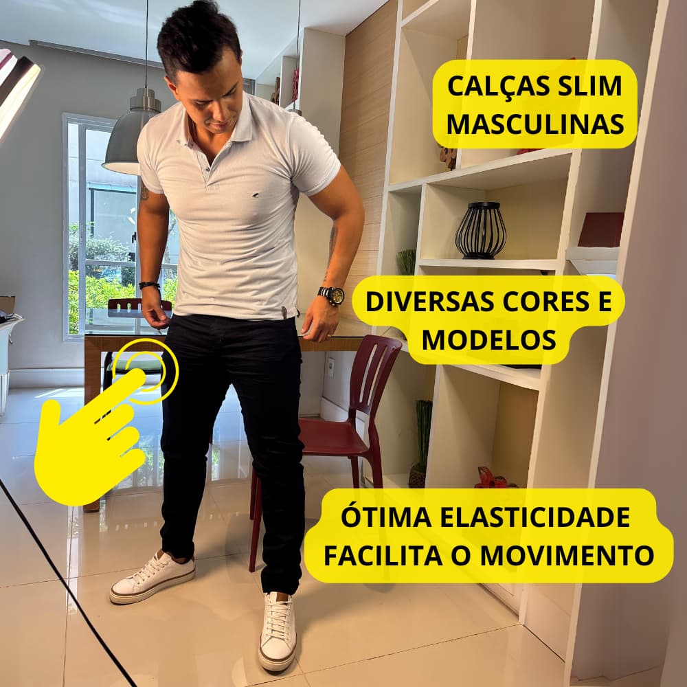 Calça Jeans Masculina Premium Original Masculino Lycra Elasticidade Casual Presente Pai
