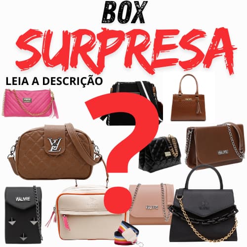 Bolsa Feminina Box Supresa Queima de Estoque Vários Modelos!