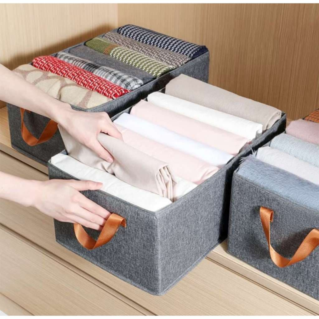 Caixa Organizadora Para Guarda Roupa Dobrável   Multiuso Durável