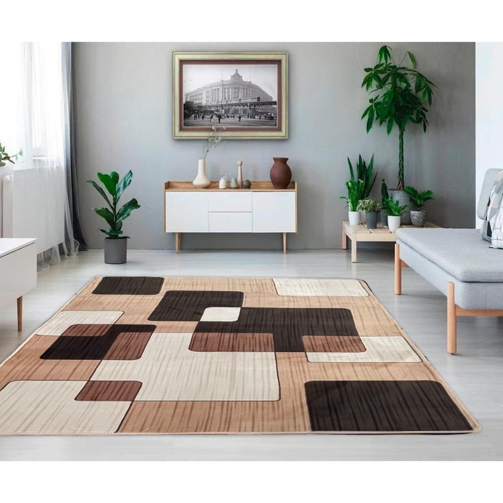 Tapete Estampado Clássico 2X2,4 Elegante Liso Sem pelo Detalhes Flor Indiano Geometrico
