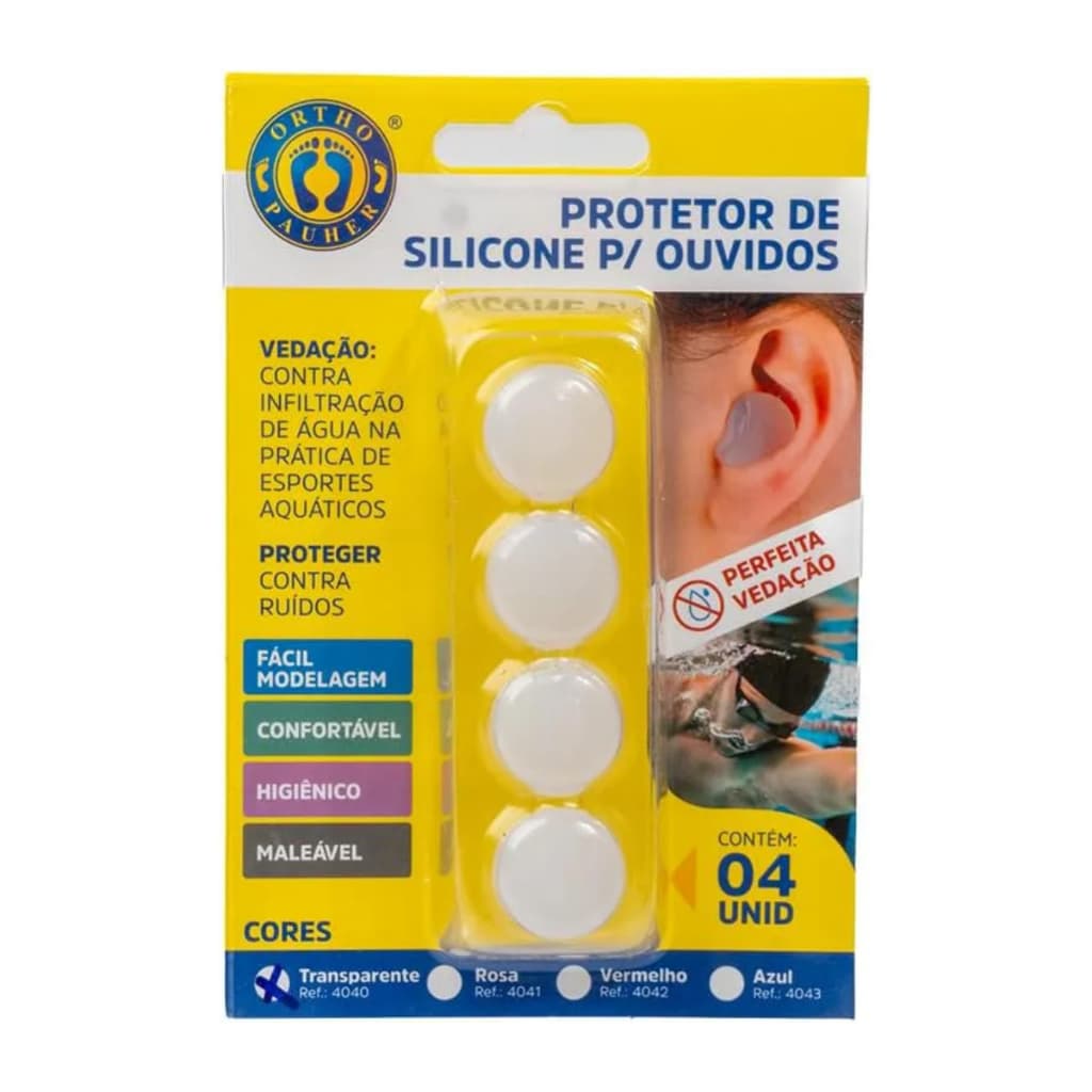 Protetor de Silicone para Ouvidos Anti-Ruído e Água Modelagem Confortável Esportes Aquáticos