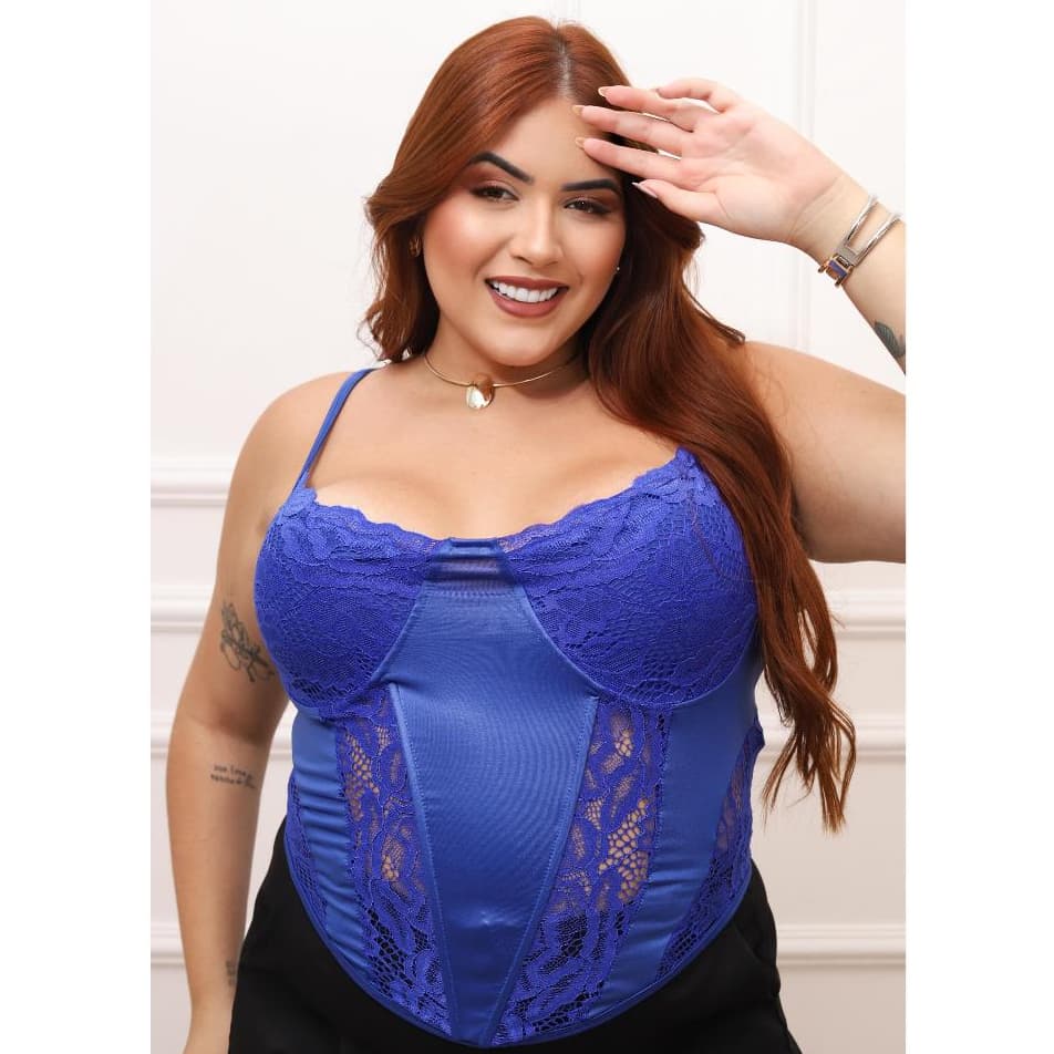 Corselet  Plus Size com Renda – Realce suas curvas com estilo!