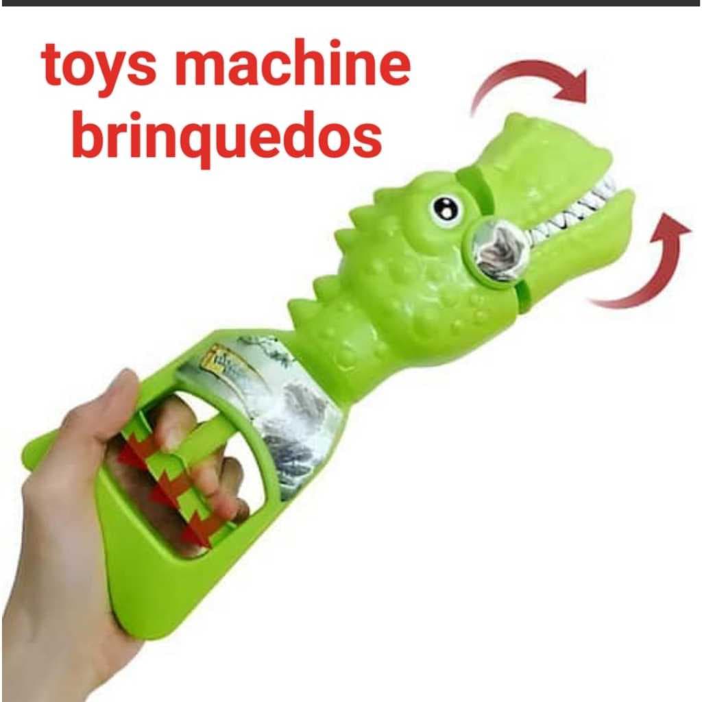 Brinquedo Garra Mão Dinossauro Morder Infantil  Pegador( cor azul ou verde )