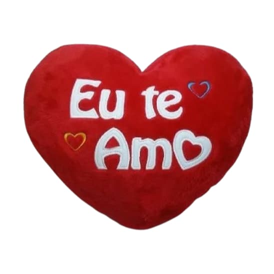 Almofada Coração "Eu Te Amo" – Presente Romântico 23x21