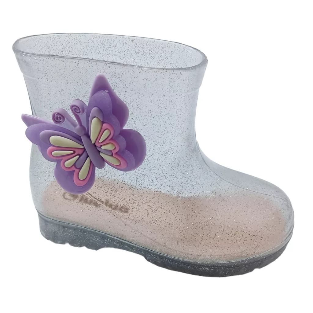Bota Galochinha Bebe Menina Borboletinha