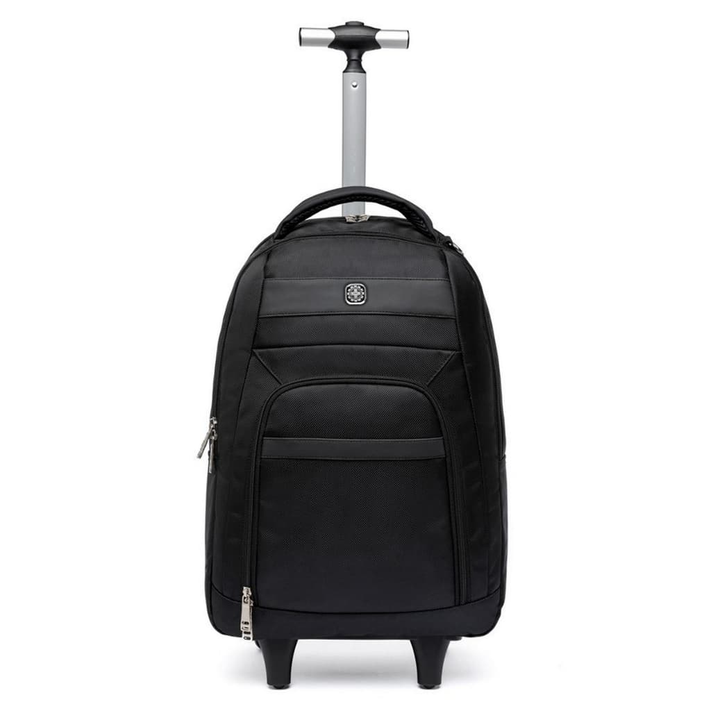 Mochila Executiva Viagem Masculino Rodinhas Alça Costas Notebook Crosswave Preta
