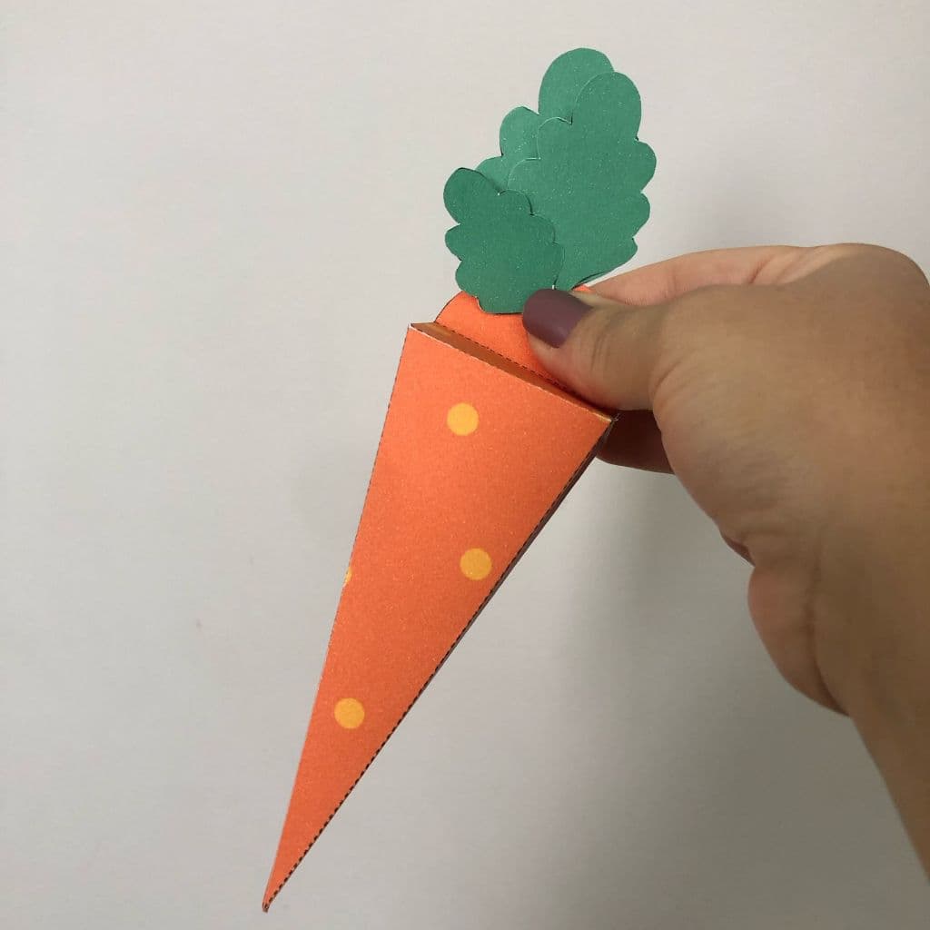 Caixinha Cone Pirâmide Cenoura Páscoa Lembrancinha Caixa Divertida Para Chocolates
