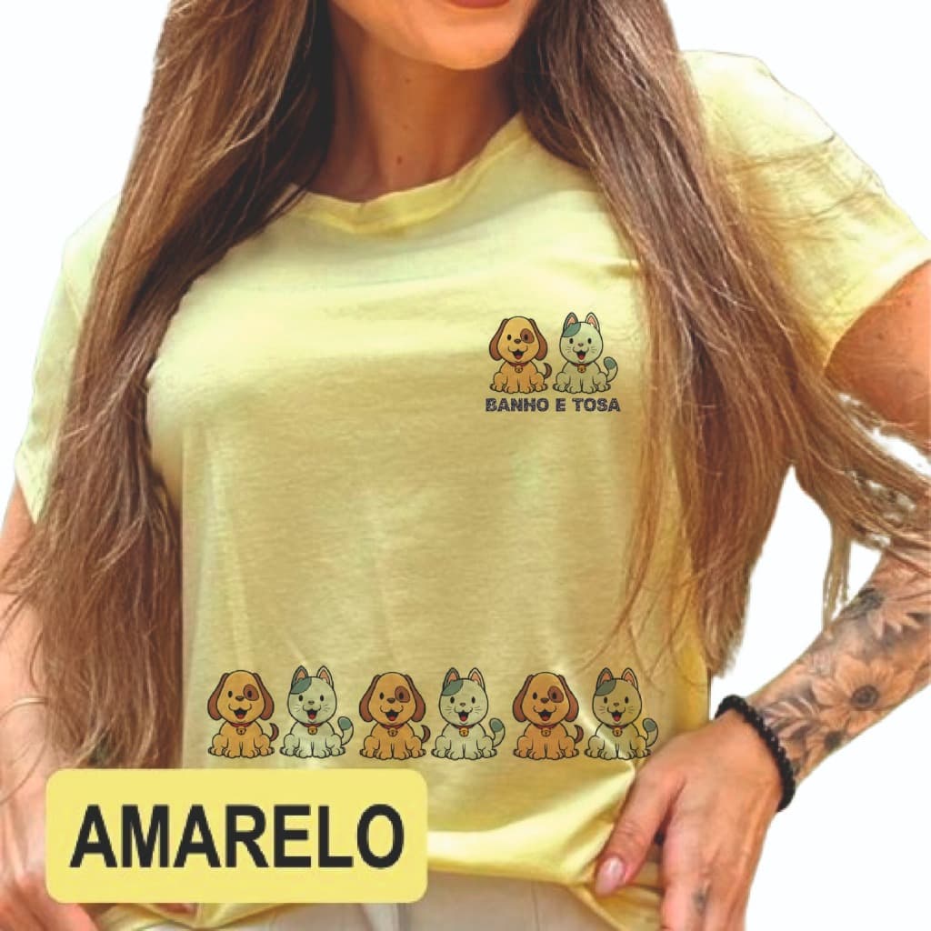 Camiseta Banho e tosa uniforme feminino ou masculino