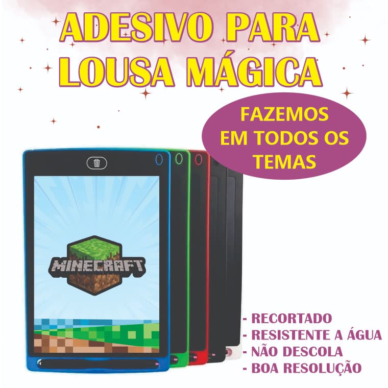 ADESIVO/ETIQUETA PARA LOUSA MÁGICA 14CM X 18,3CM - RESISTENTE A ÁGUA