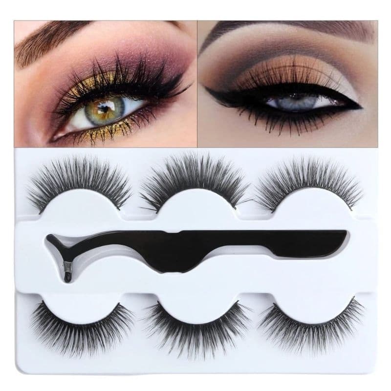 Cílios Postiços com Pinça Aplicadora – Efeito Natural e Fácil Aplicação! 👁✨