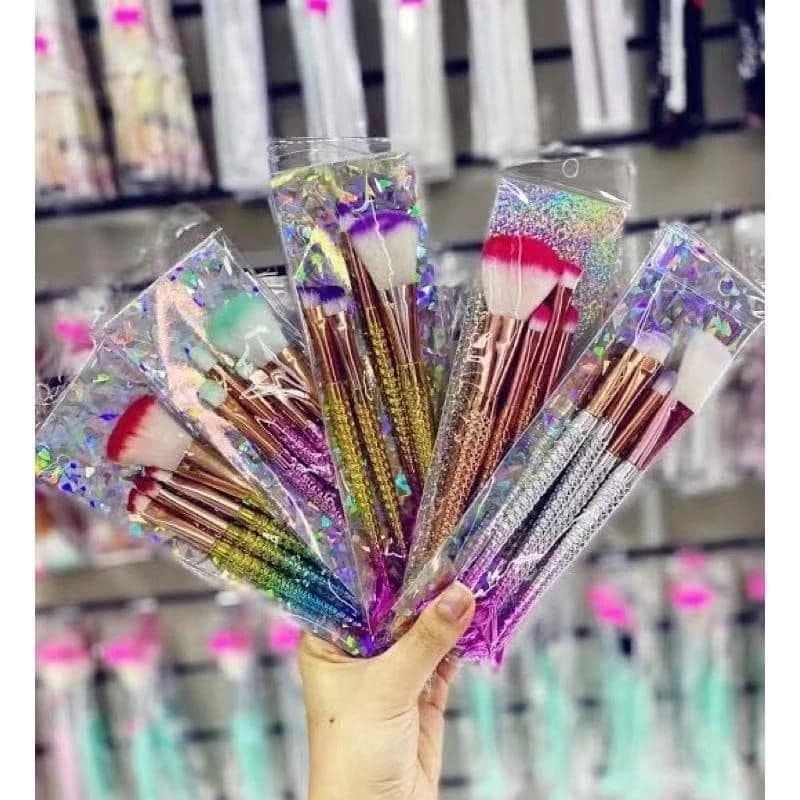 Pincéis de Maquiagem Sereia – Beleza e Sofisticação no Seu Make! 🧜‍♀️✨