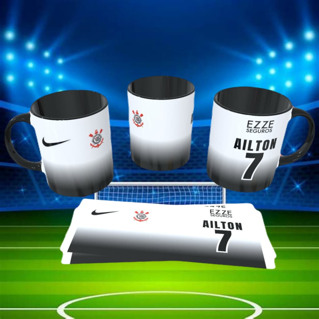 Caneca De Time Corinthians - Personalizadas com Nome