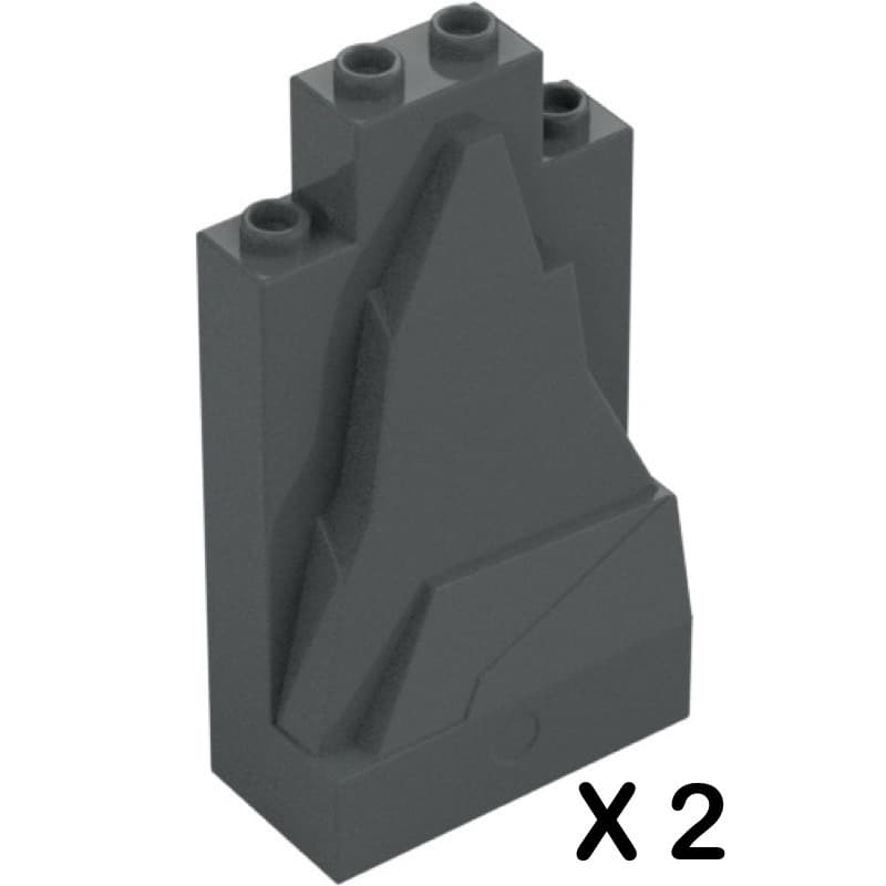 Lego® 54782 Panel Rock 2x4x6 dark bluish gray pacote c/ 2unid Lego peças originais