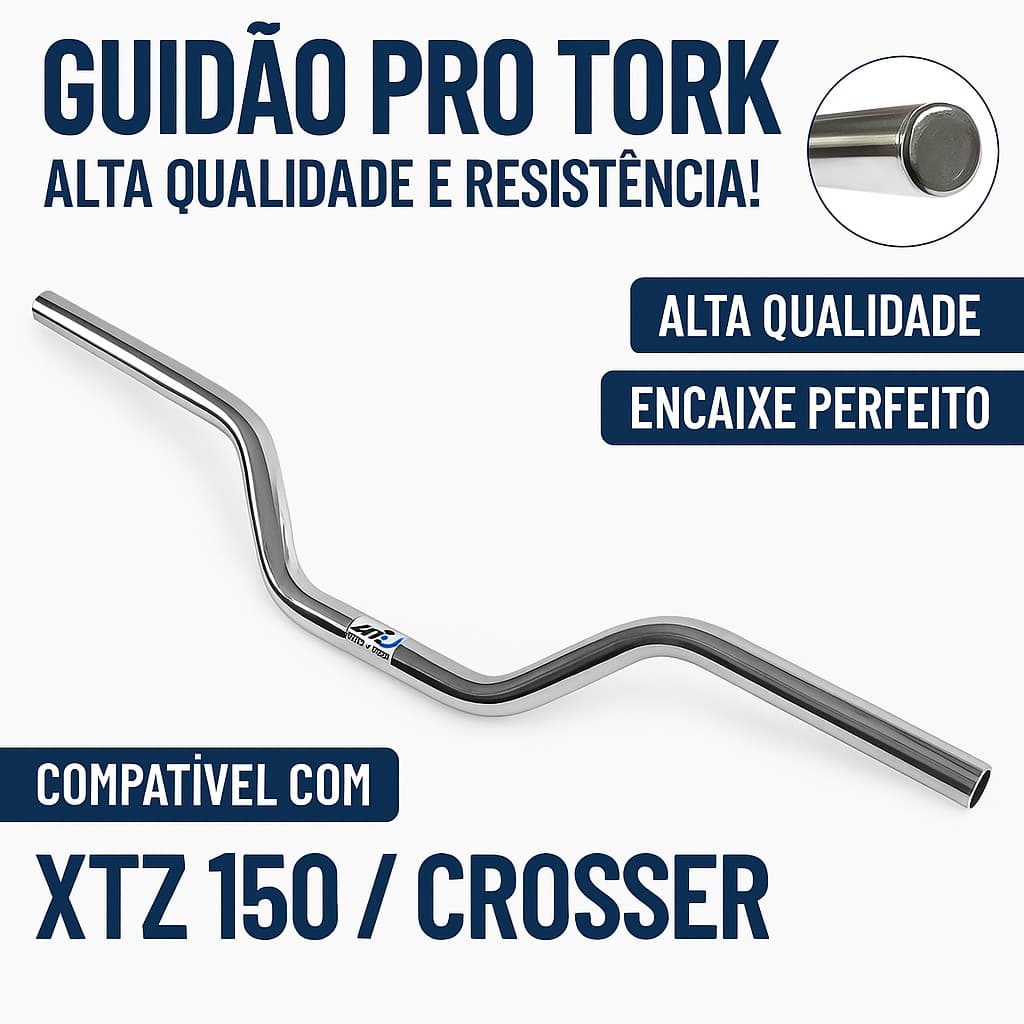 Guidão Guidon Cromado Xtz 150 Crosser (Todas) - Pro Tork