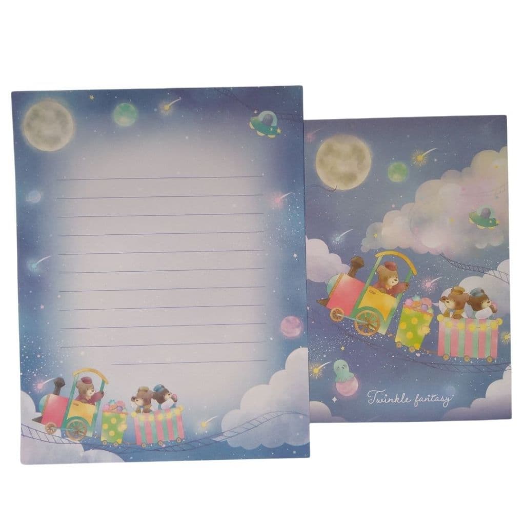 Kit Papel de Carta + Envelopes  Twinkle Fantasy Letter Set 15 pcs urso