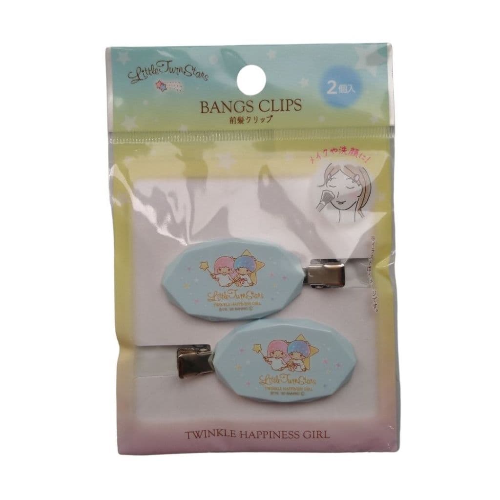 Presilha de cabelo Bangs Clips - Sanrio Little Twin Stars Azul 2 unidades