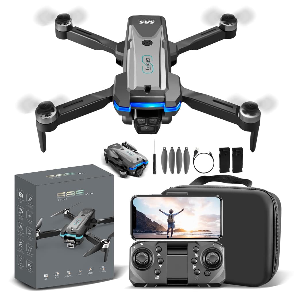 Drone S8S Pro Max 4K - Câmera Tripla, Motor Brushless, 2 Baterias, 200m Alcance | Garantia 3 Meses