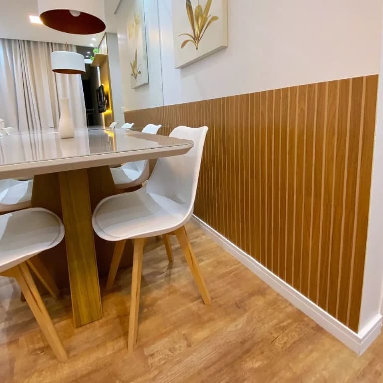 20 Painel Ripado Autocolante Revestimento Parede Decorativo 45x11