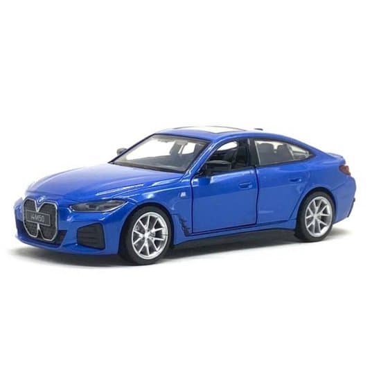 Miniatura Carro BMW i4 M50 - Azul - C/ Luz e Som - California Action - 1:32 /