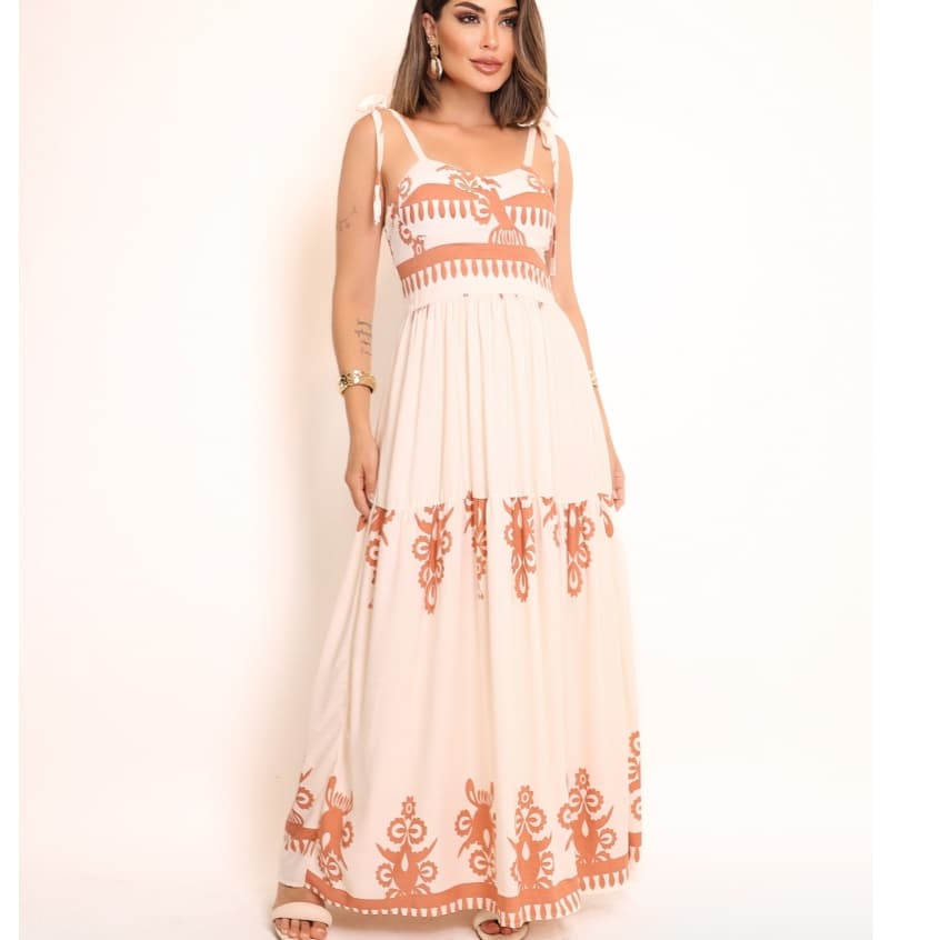 Vestido Viscolinho Forrado Lançamento Moda Feminina COD 125 2