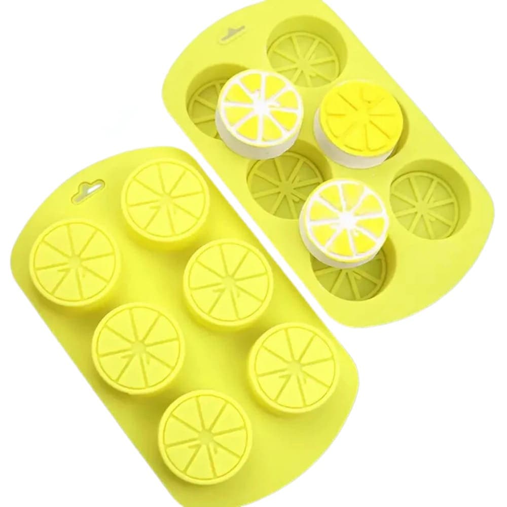 Forma de Silicone Limão Molde Gelo Doce Sabonete