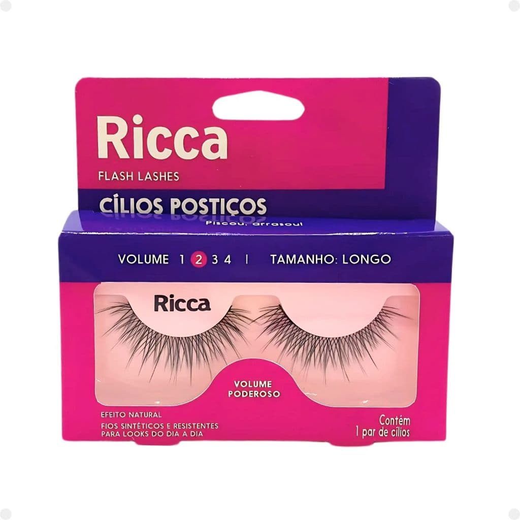 CÍLIOS POSTIÇOS RICCA BELLIZ PISCOU,ARRASOU VOL:2 LONGO CÓD.2678