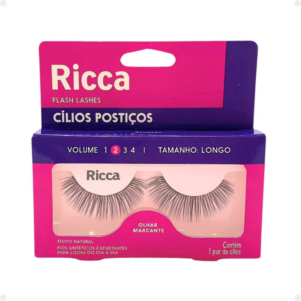 CÍLIOS POSTIÇOS RICCA BELLIZ PISCOU,ARRASOU VOL:2 LONGO CÓD.2677